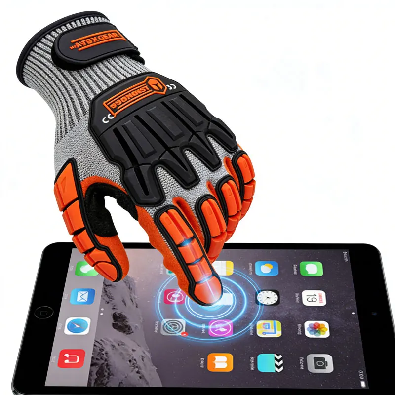 NMSafety Anti-Vibration Cut-Resistant Work Gloves Nitrile Oilproof with Good Grip Palm High-Quality Garden Protection Gloves