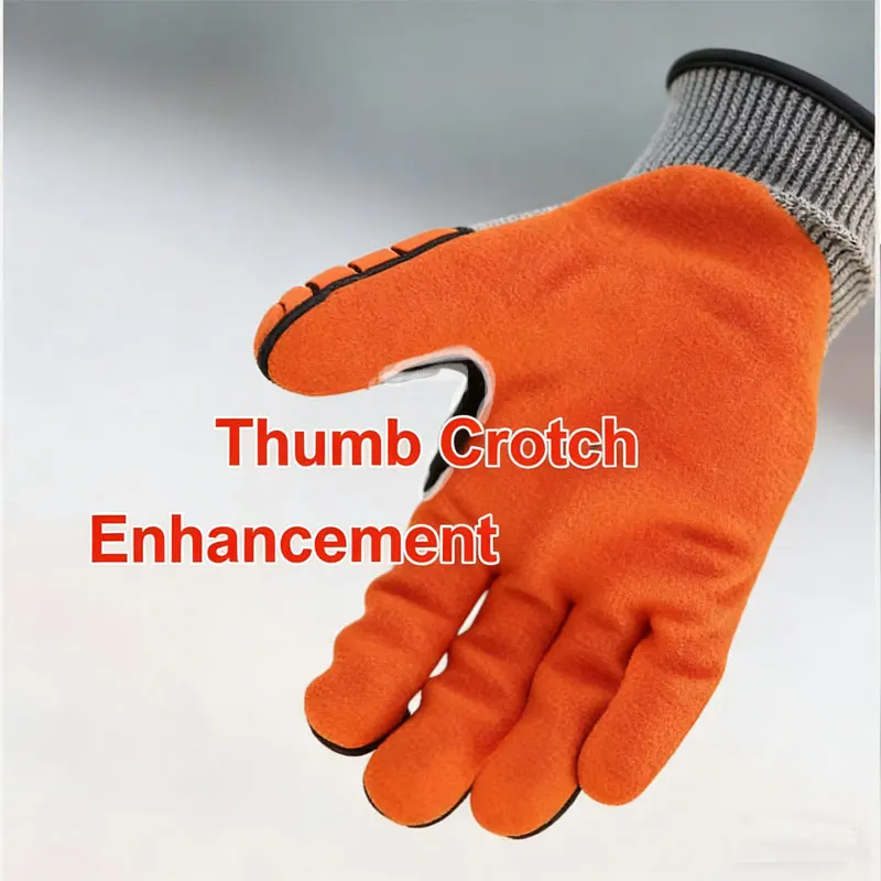 NMSafety Anti-Vibration Cut-Resistant Work Gloves Nitrile Oilproof with Good Grip Palm High-Quality Garden Protection Gloves