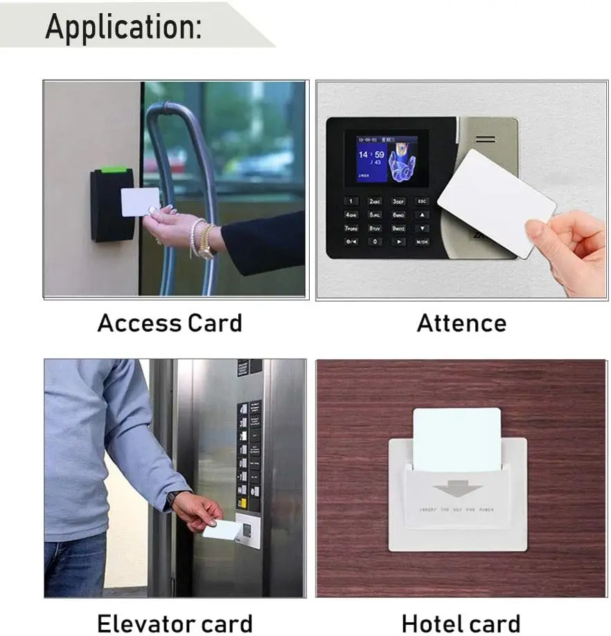 20/50/100 MF S50 Classic 1K M1 RFID Keyfob Tag Token 13.56Mhz IC Cards Proximity Smart 0.8mm For Access Control System ISO14443A