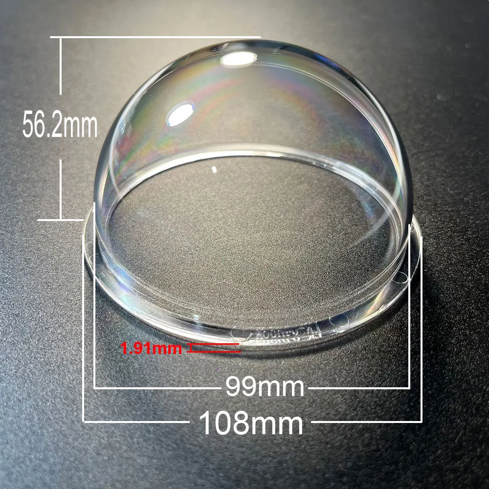 4 Inch Indoor Outdoor CCTV Replacement Acrylic Clear Cover Surveillance Cameras Security Dome Protector Housing