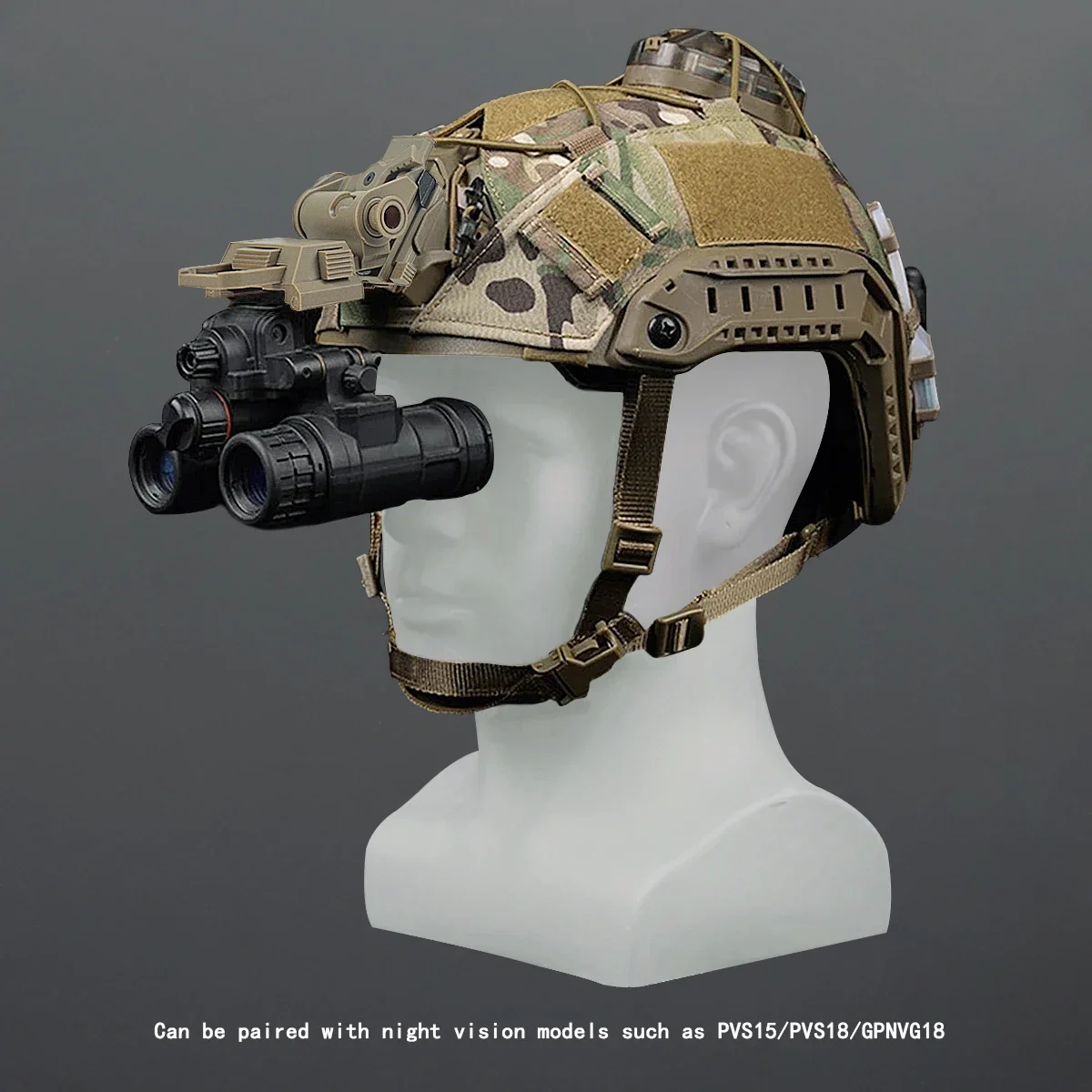 NVG 18 Tactical Helmet Night Vision Goggles, Model MICH M88, FAST FMA Air Gun, L4G24, Helmet Seat PVS-15