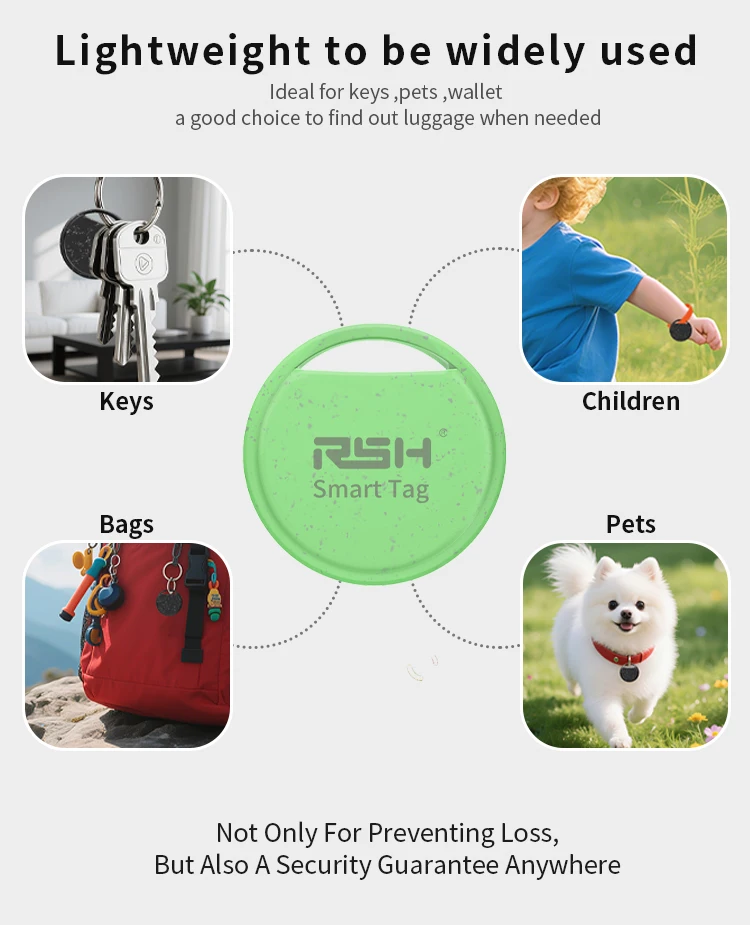 RSH Security Tracker Wallet Luggage Coffer Box Locator Anti Lose for Android Smart Tag Work With Google Find for Samsung OnePlus