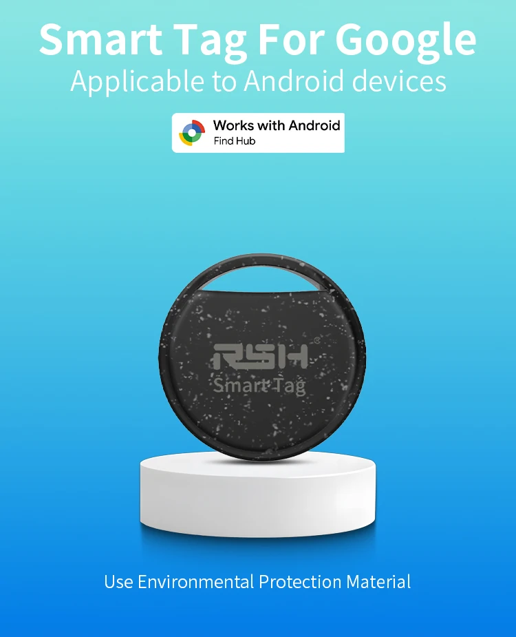 RSH Security Tracker Wallet Luggage Coffer Box Locator Anti Lose for Android Smart Tag Work With Google Find for Samsung OnePlus