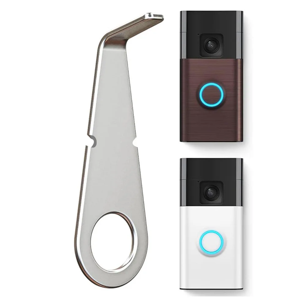 Silver Video Doorbell Key For Ring Camera Secure Removal Tool Stainless Steel Opening Device Smart Home Part