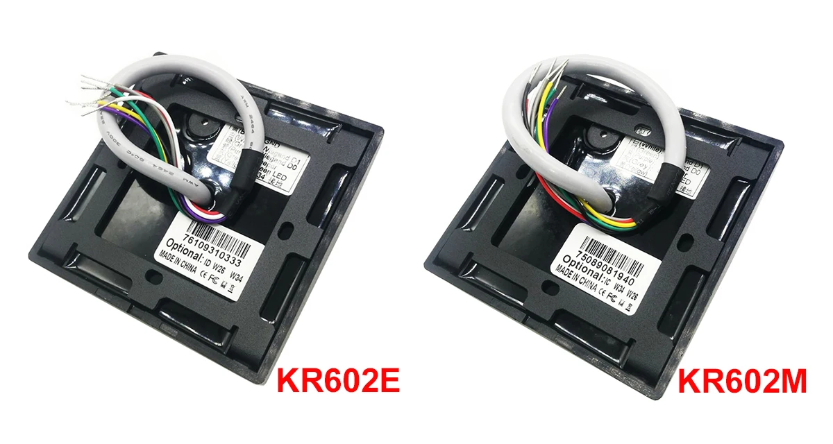 KR601E KR601M KR602E KR602M Wiegand 26 34 Keypad RFID 125Khz 13.56mhz Access Control Slave Card Reader