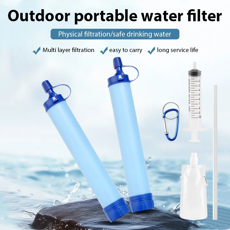 Outdoor Water Purifier Camping Hiking Emergency Life Portable Purifier Water Filter Suitable for Streams, Lakes Outdoors Camping