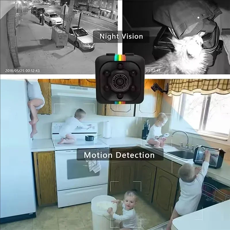 Mini Camera HD Portable Small Nanny Cam Video Voice Mini DV Recorder Indoor Covert Security Camera for Home and Office