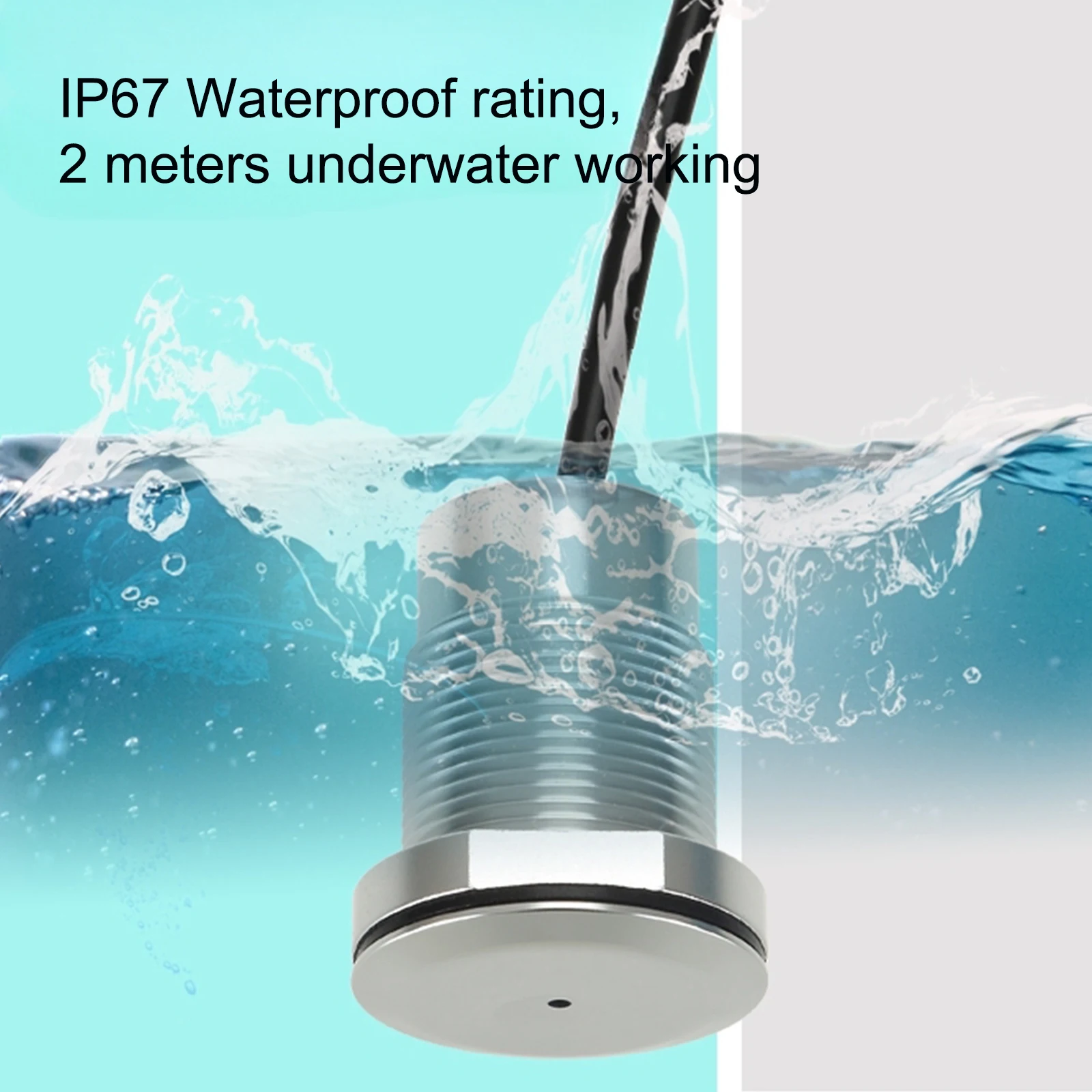 IP67 Outdoor Waterproof Passive Pickup Microphone 3.5mm Audio Plug Mic‑In for CCTV Security Camera