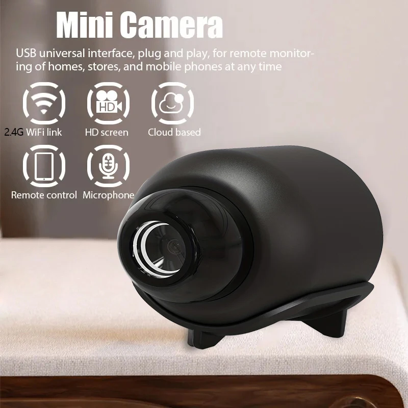 X5 2.4G WiFi Webcam 1080P HD Indoor Security IP Camera Video Recorder Anti-theft Remote Monitor Lightweight Micro Camera
