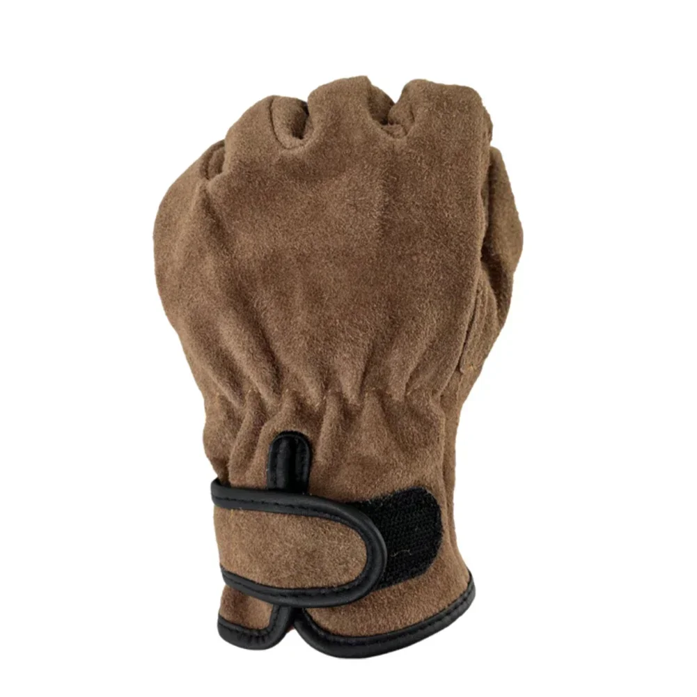 Cowhide Outdoor Protective Gloves Heat Insulation Anti-cutting Anti-thorning Camping Mountaineering Gradening Prunning Welding