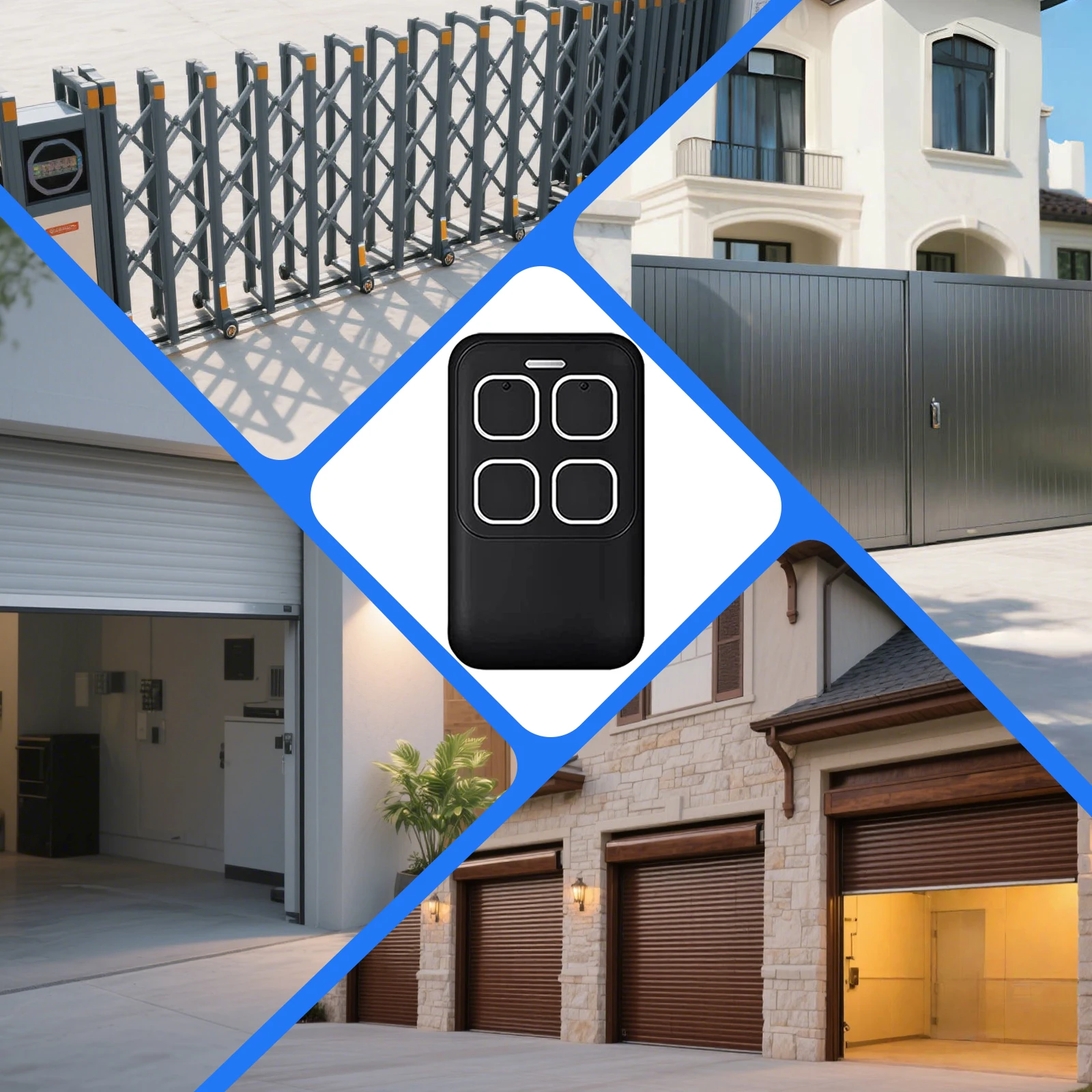 For 4D Doors Victory Art 2 Art 4 Garage Door Remote 433.92MHz Work with GA103 GA203 GA403 Sectional Door Motor Green Light