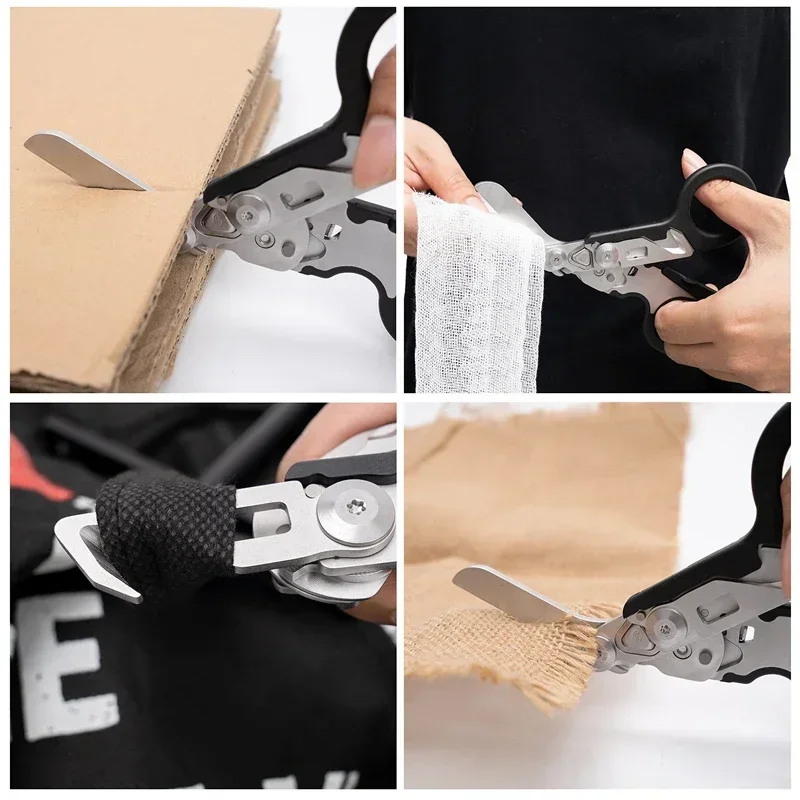 Tactical Medical Scissor Emergency Rescue Shear First Aid Kit Raptor Scissors Foldable Plier Outdoor Survival EDC Tool Gear