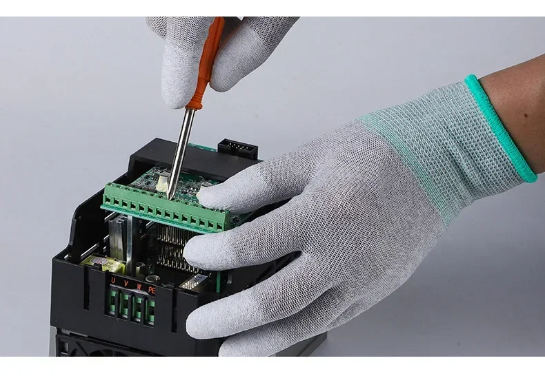 10 Pairs ESD Safety Work Gloves with Coated Fingertips for Electronics Maintenance, High Quality,