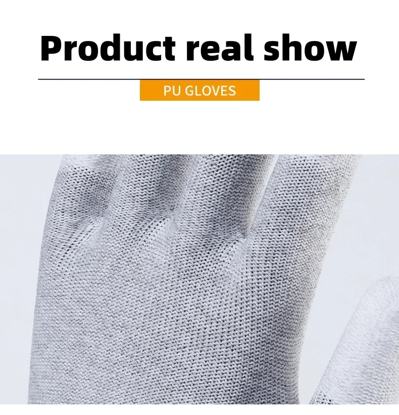 10 Pairs ESD Safety Work Gloves with Coated Fingertips for Electronics Maintenance, High Quality,