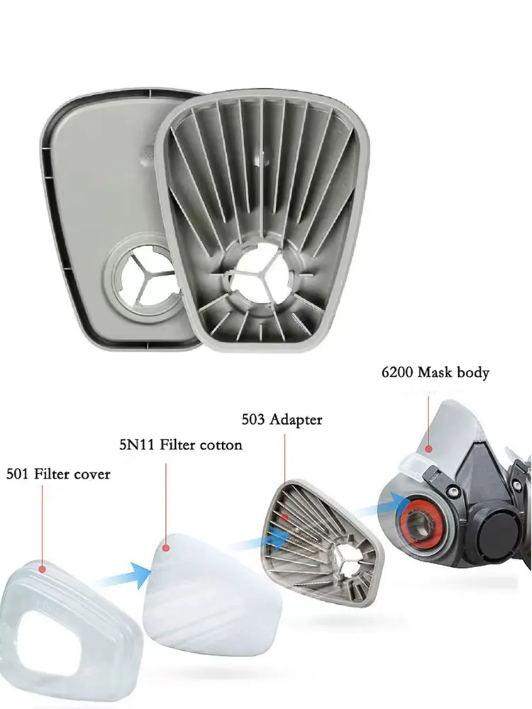 6200 Half Face Dust Mask Safety Work 503 5N11 Particle Filters Goggles Fit For Industrial Labor Paint Spray Decoration Grinding