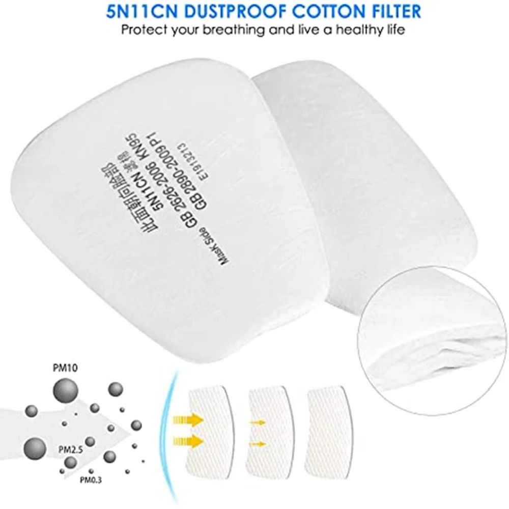 6200 Half Face Dust Mask Safety Work 503 5N11 Particle Filters Goggles Fit For Industrial Labor Paint Spray Decoration Grinding