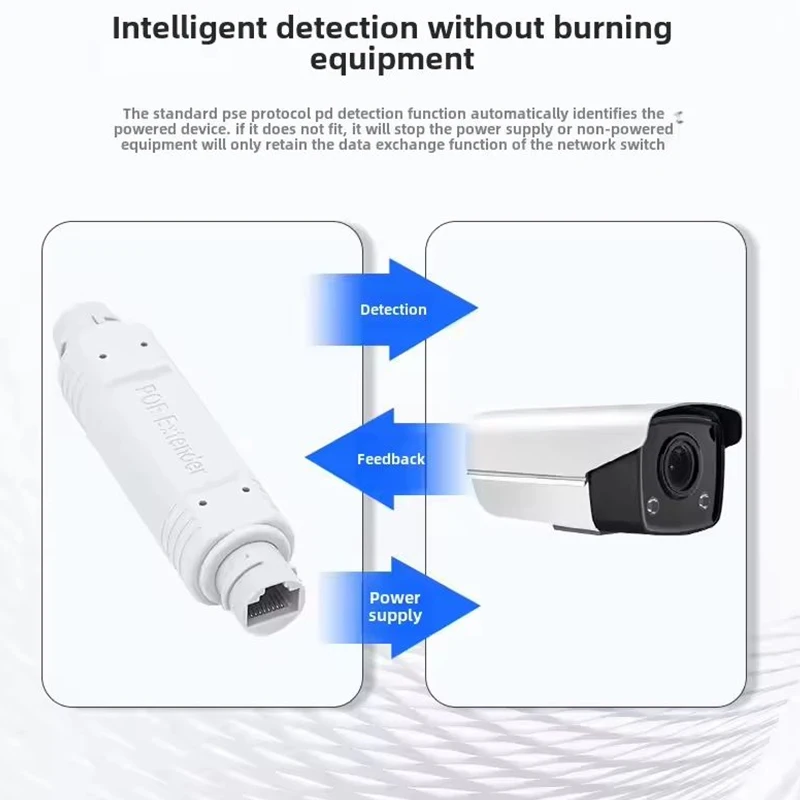 New POE Extender/Repeater Outdoor Waterproof 200meters Extension POE injector Adapter IEEE802.3at/af