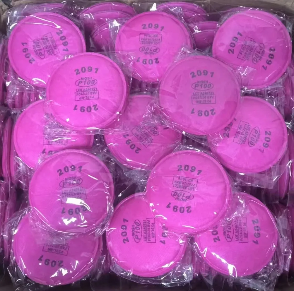 2091/2097 Particulate Filter P100 For 3m 6200 6800 7502 Serie Respirator Dust Mask Accessory Carpenter Painting Spray Industry