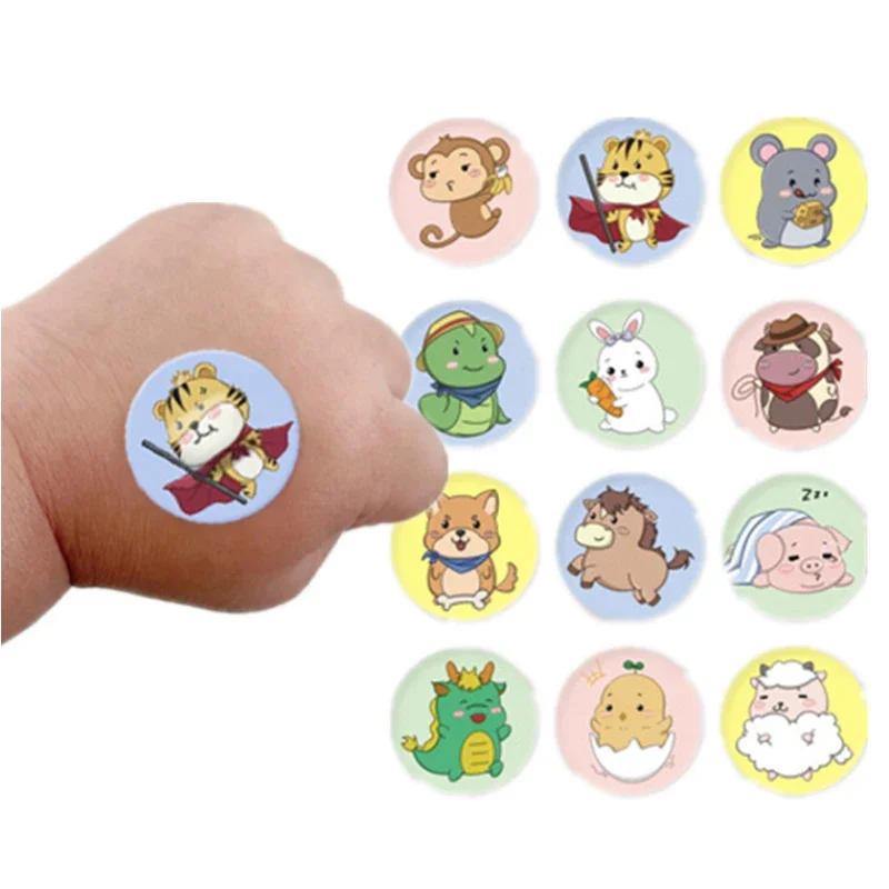 100pcs Cartoon Animal Pattern Waterproof Hemostasis Kids Band Aid Stickers Adhesive Bandage Wound Strips Plasters for Children