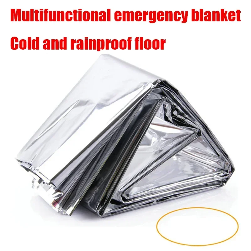 Survival Blanket Outdoor Survive Emergency Rescue First Aid Kit Windproof Waterproof Foil Thermal Blanket for Camping Hiking