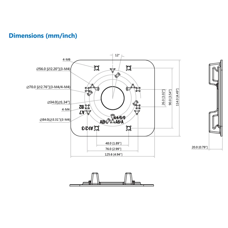 Dahua PFA152-E Pole Mount Bracket Street Lamp Pole Camera Mounting Bracket Black White Aluminum CCTV Bracket For Dahua IP Camera