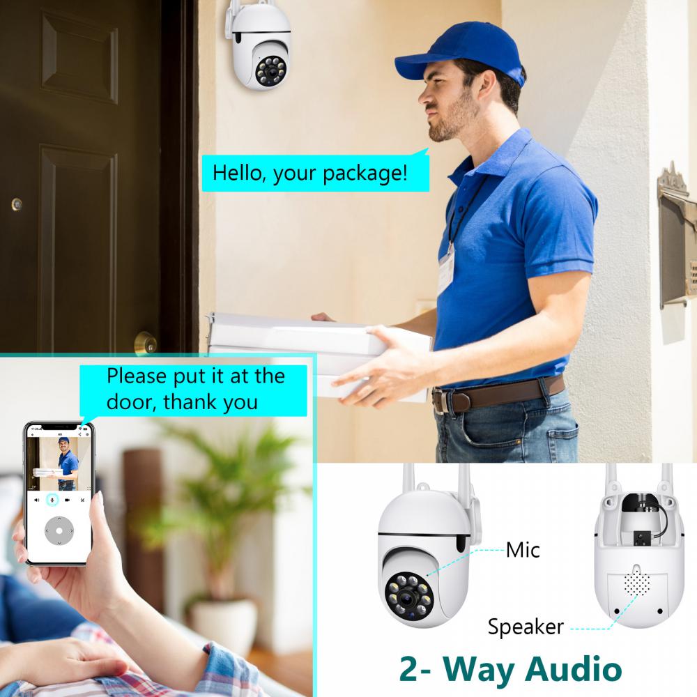 Tuya Smart WiFi IP PTZ Camera 5MP Security Indoor Camera 3MP Color Night Vision Two Way Audio Color Night Vision Surveillance