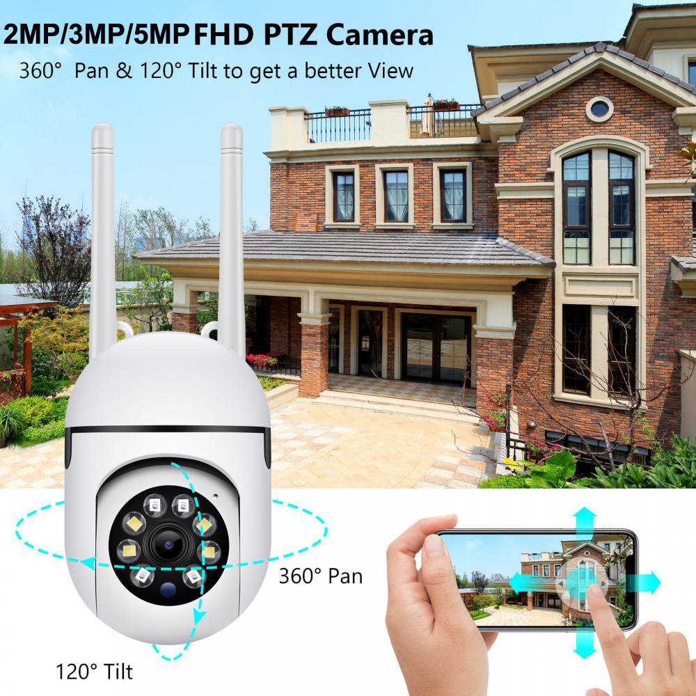Tuya Smart WiFi IP PTZ Camera 5MP Security Indoor Camera 3MP Color Night Vision Two Way Audio Color Night Vision Surveillance