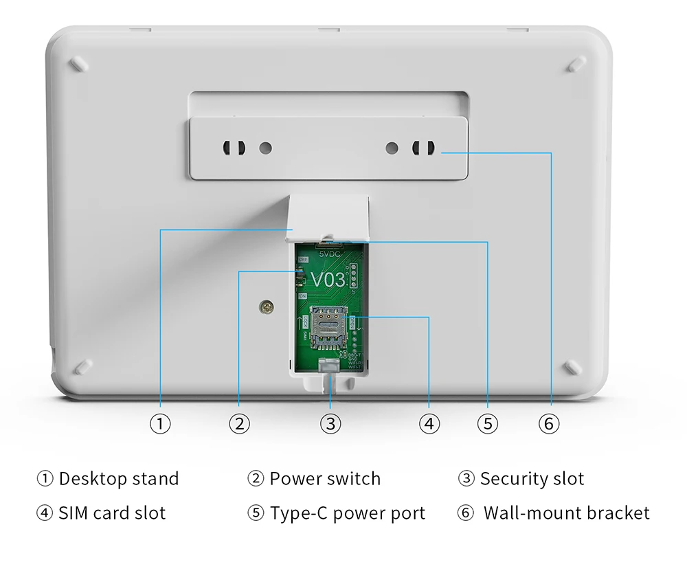 FUERS Alarm System Smart Home WIFI GSM Security Alarm Host Ant-theft with Door Motion Sensor Tuya Smart App control work Alexa