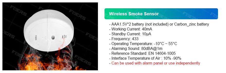 FUERS Alarm System Smart Home WIFI GSM Security Alarm Host Ant-theft with Door Motion Sensor Tuya Smart App control work Alexa