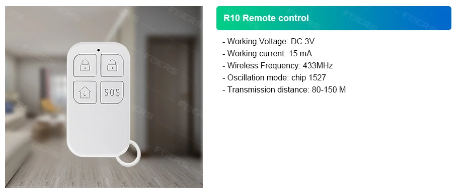 FUERS Alarm System Smart Home WIFI GSM Security Alarm Host Ant-theft with Door Motion Sensor Tuya Smart App control work Alexa