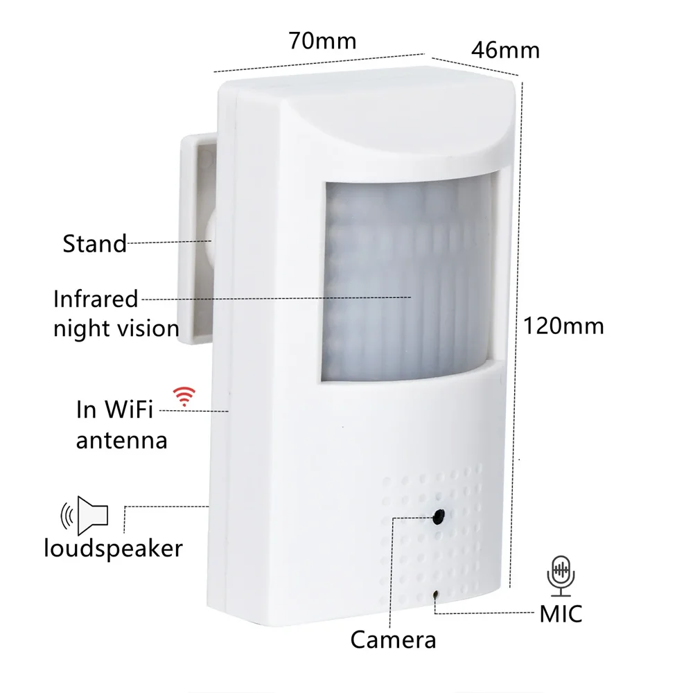 Tuya Smart WiFi IP Camera PIR Shell Design Indoor Hidden Security Camera 2MP 5MP Night Vision 2-Way Audio Motion Detection Cam