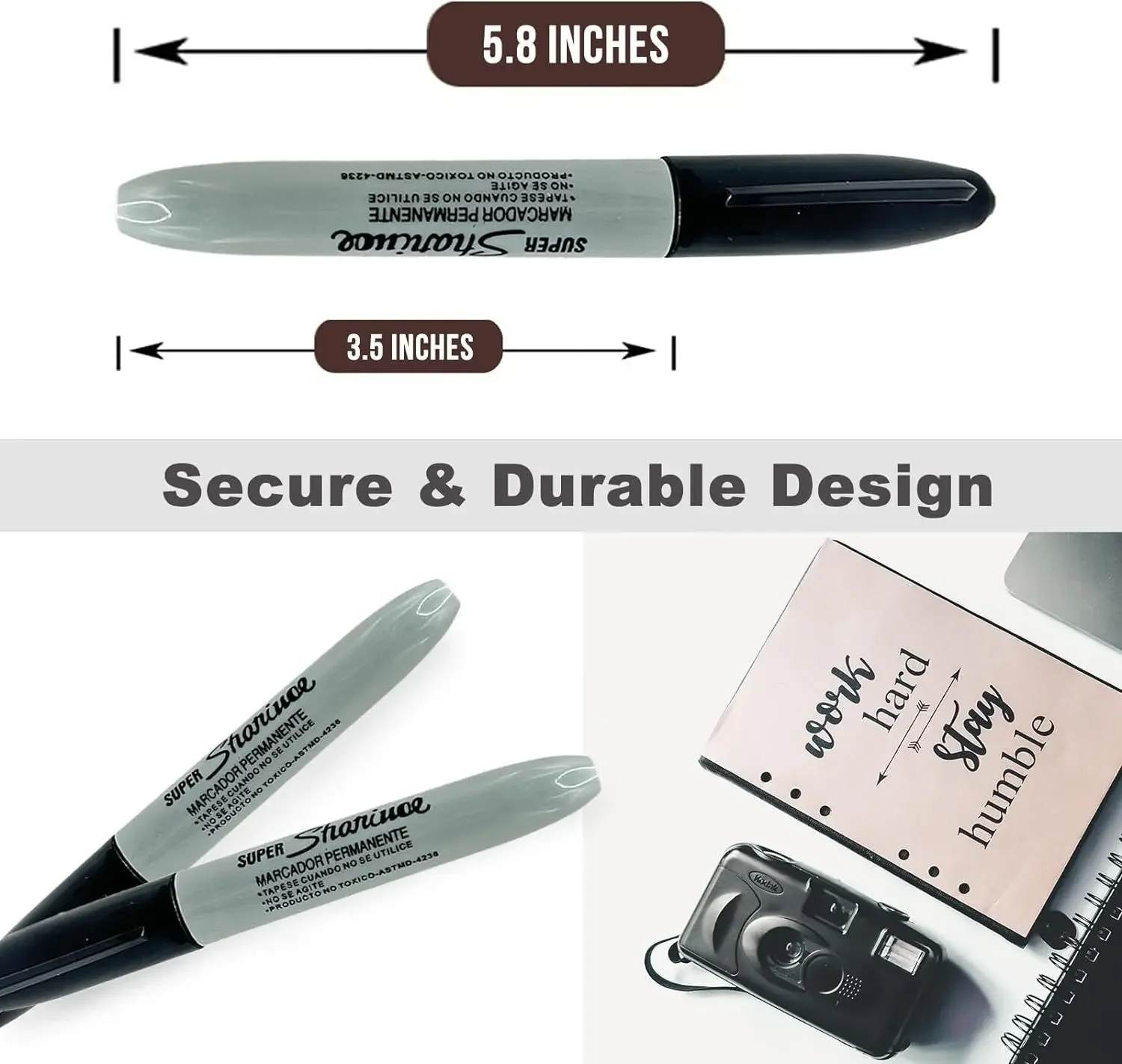 Creative Fake Red Black Marker Pen Hidden Compartment Sight Diversion Safe For Home Office Hide Necklace Money Small Valuables