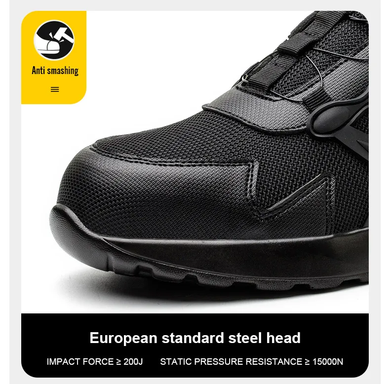 Steel Toe Shoes for Men Indestructible Work Shoes Lightweight Non Slip Safety Shoes Air Shock Sneakers Construction Work Shoes