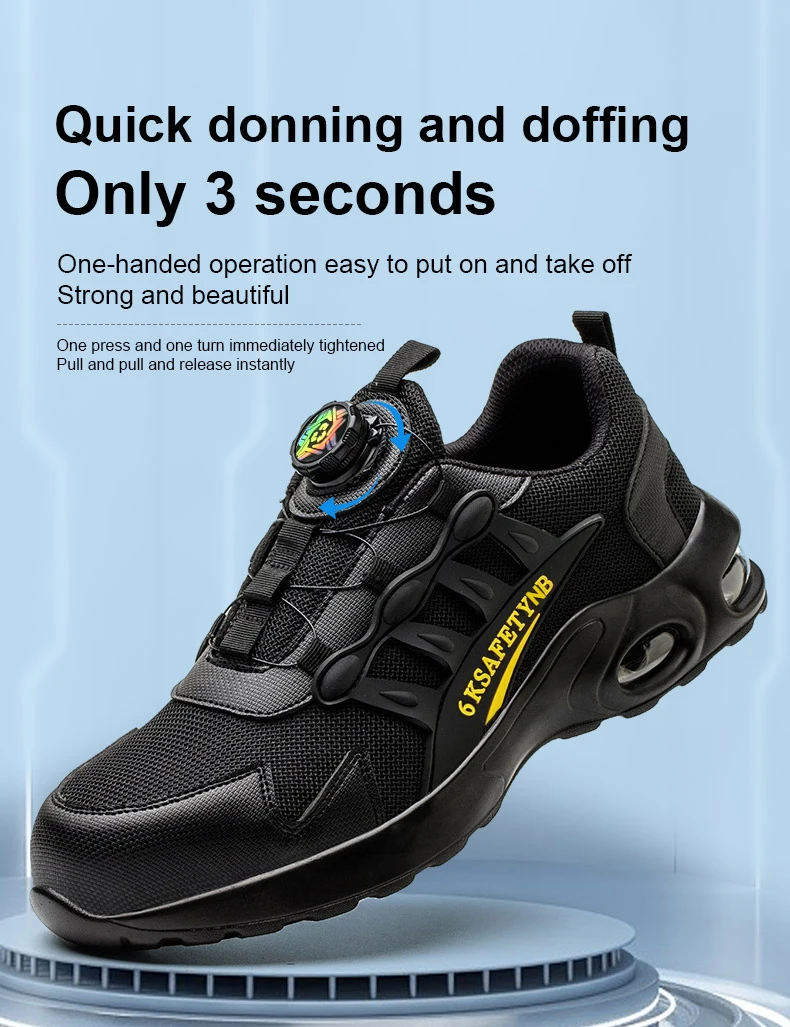 Steel Toe Shoes for Men Indestructible Work Shoes Lightweight Non Slip Safety Shoes Air Shock Sneakers Construction Work Shoes