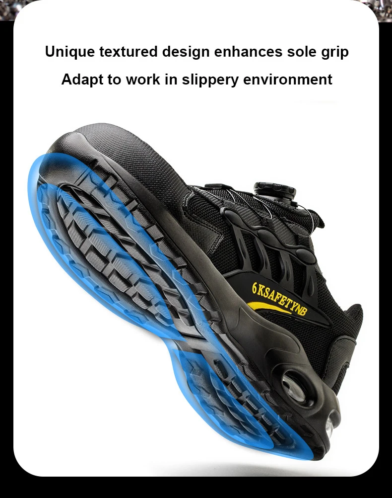 Steel Toe Shoes for Men Indestructible Work Shoes Lightweight Non Slip Safety Shoes Air Shock Sneakers Construction Work Shoes