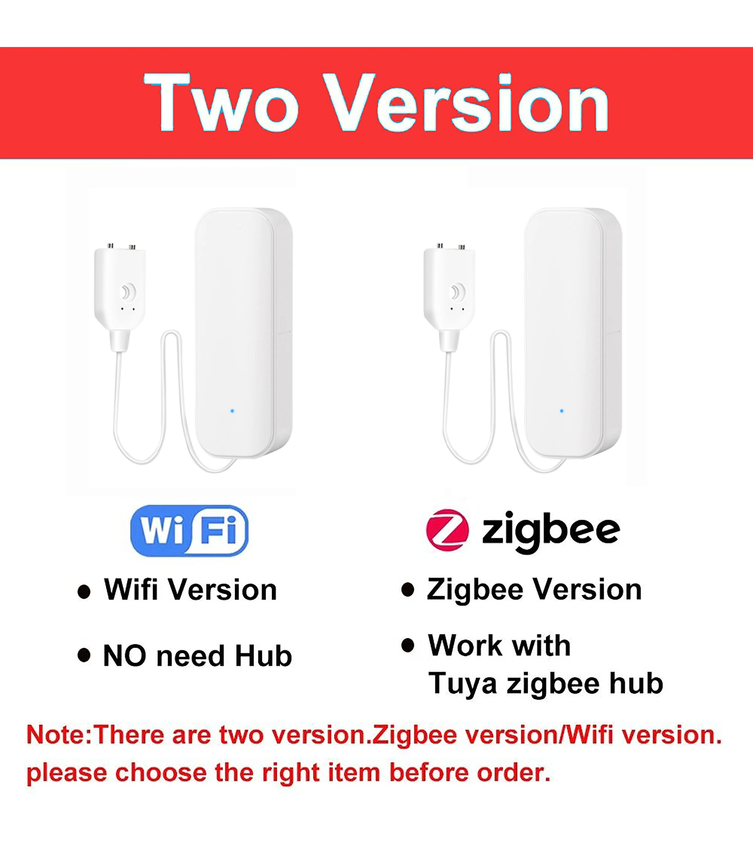Tuya WiFi or Zigbee Water Level Sensor Leakage Alarm Flood Leak Detector Smart Home Life APP Water Alert Overflow Alarm Security