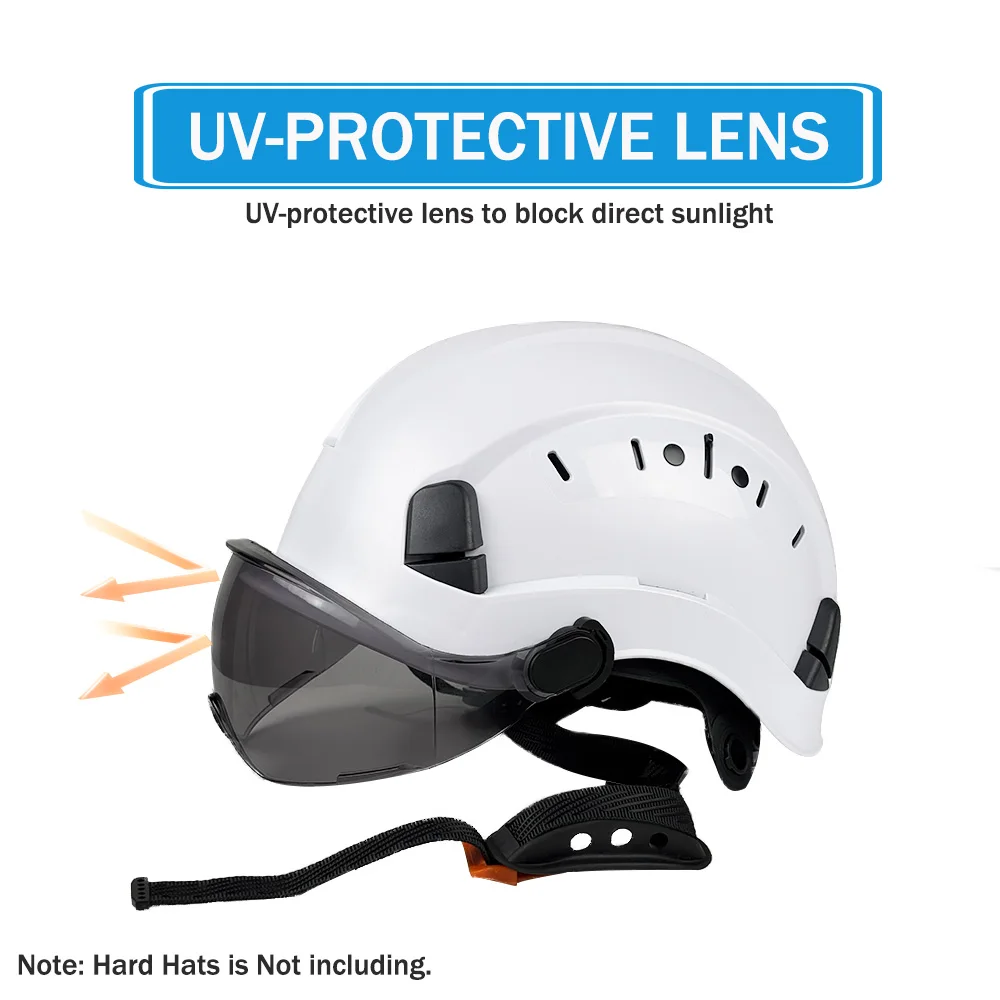 External Visor Goggles Accessories for Safety Helmet Replaceable With ANSI and CE Certification Clear Visor&Tinted Visor