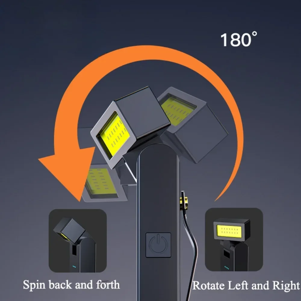 1-3PCS Portable COB Work Light LED Mini Flashlight Magnetic Base Rechargeable 180° Rotate Portable Inspection Light Riding Camp