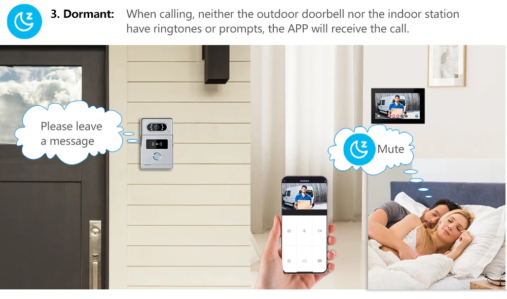 Support Tuya APP 7Inch Video DoorPhone Intercom System RFID Doorbell Camera Monitor Talk App Unlock HD Night Vision for Villa