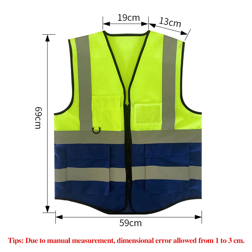 Summer Mesh Safety Vest Hi Vis Construction Work Clothes for Men Women Breathable Volunteer Uniform Custom Logo