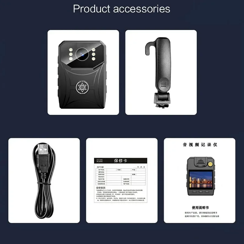 Mini 4K HD Cameras with WIFi 3000mAh Digtal Video Recorder with IPS Screen Night Vision Police Body Camera Portable Camcorder