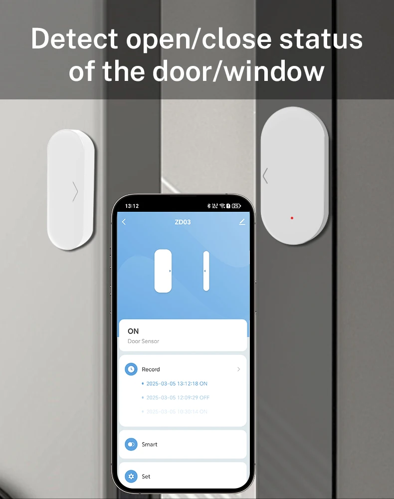 Tuya Zigbee Door Window Sensor For Smart Home Security Smart Life APP Remote Compatible with Google Assistant Yandex Alexa