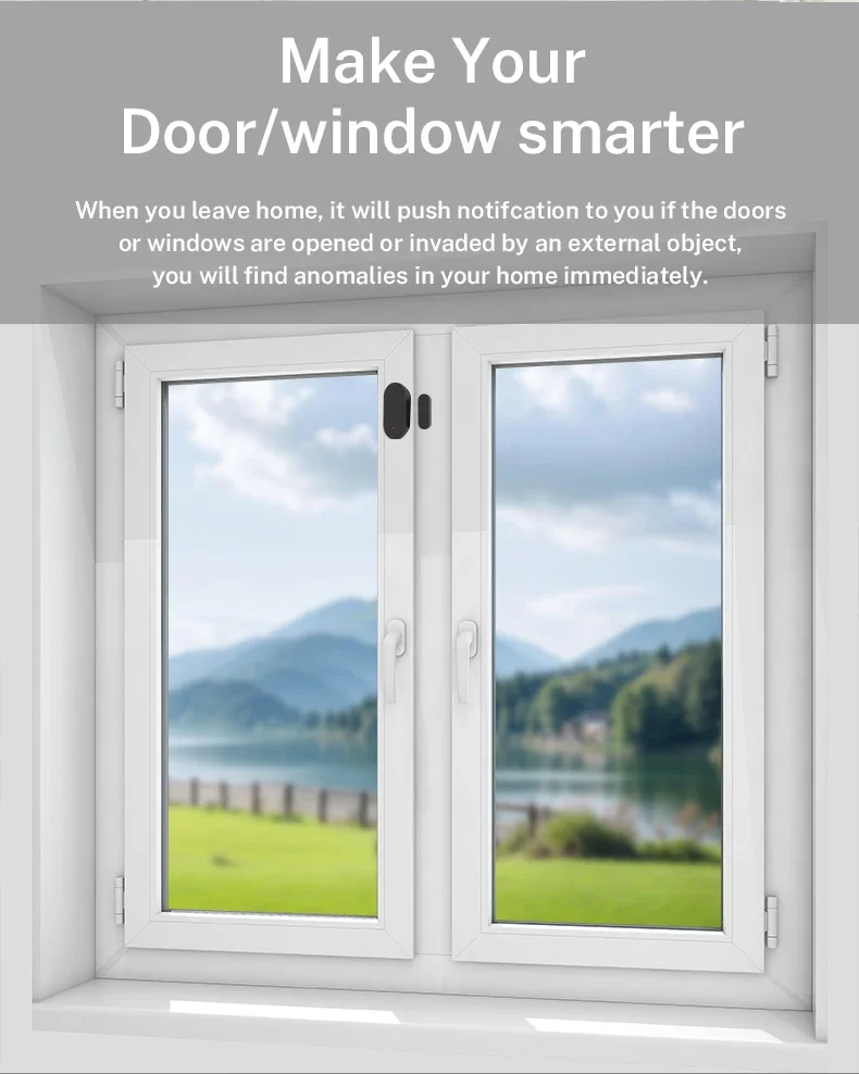 Tuya Zigbee Door Window Sensor For Smart Home Security Smart Life APP Remote Compatible with Google Assistant Yandex Alexa