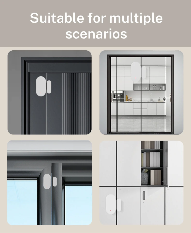 Tuya Zigbee Door Window Sensor For Smart Home Security Smart Life APP Remote Compatible with Google Assistant Yandex Alexa