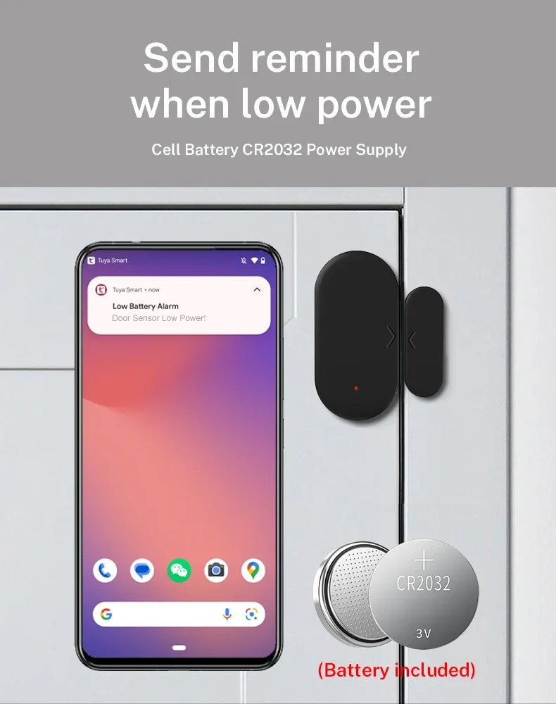 Tuya Zigbee Door Window Sensor For Smart Home Security Smart Life APP Remote Compatible with Google Assistant Yandex Alexa