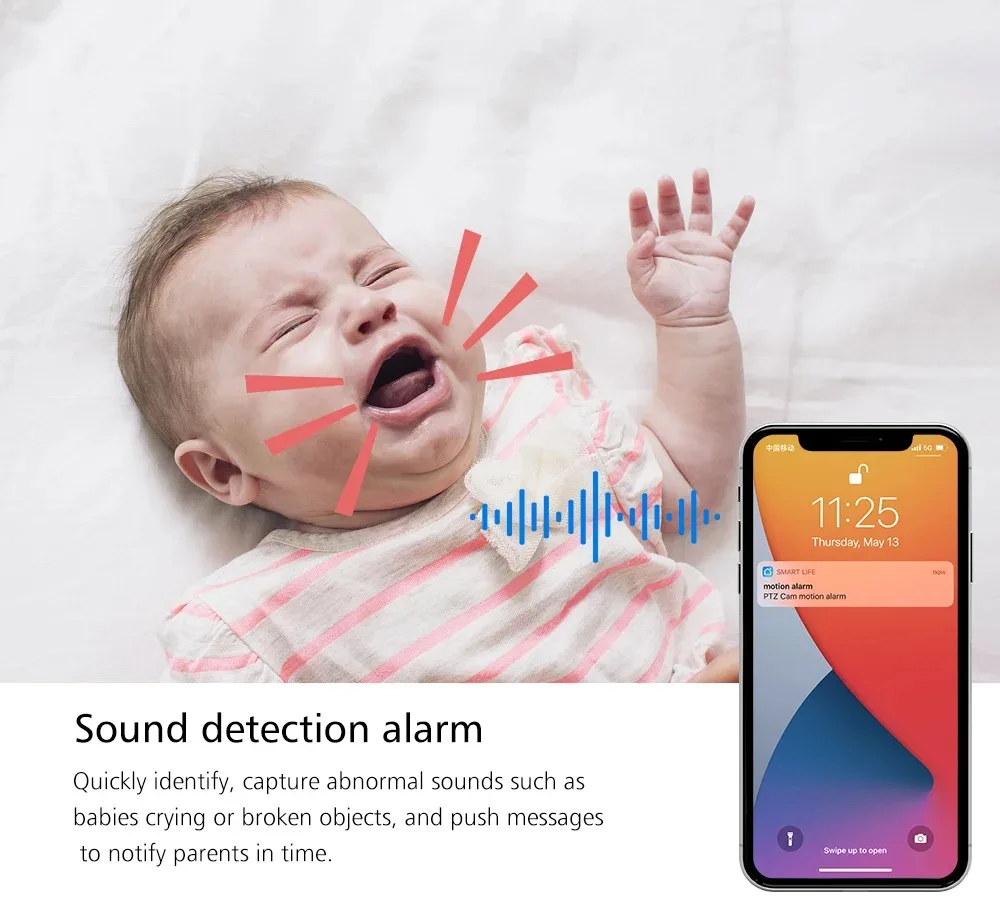ANSVICAM Tuya 6MP HD 5G WiFi Indoor Security Camera 6x Zoom Baby Monitor Night Vision Auto Motion Detection 2-Way Audio Cameras