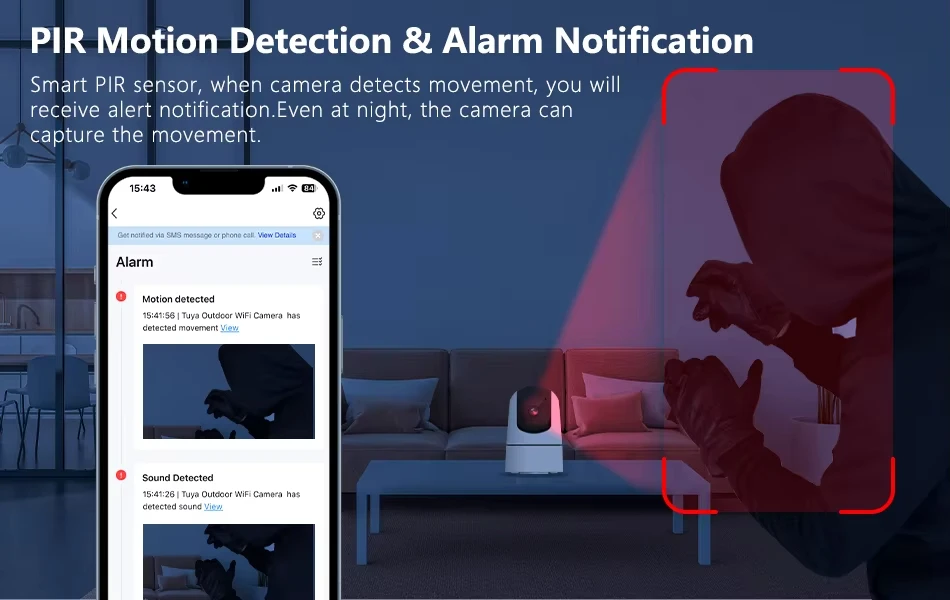 ANSVICAM Tuya 6MP HD 5G WiFi Indoor Security Camera 6x Zoom Baby Monitor Night Vision Auto Motion Detection 2-Way Audio Cameras