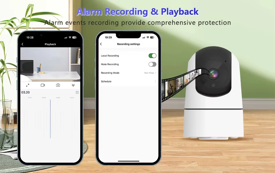 ANSVICAM Tuya 6MP HD 5G WiFi Indoor Security Camera 6x Zoom Baby Monitor Night Vision Auto Motion Detection 2-Way Audio Cameras