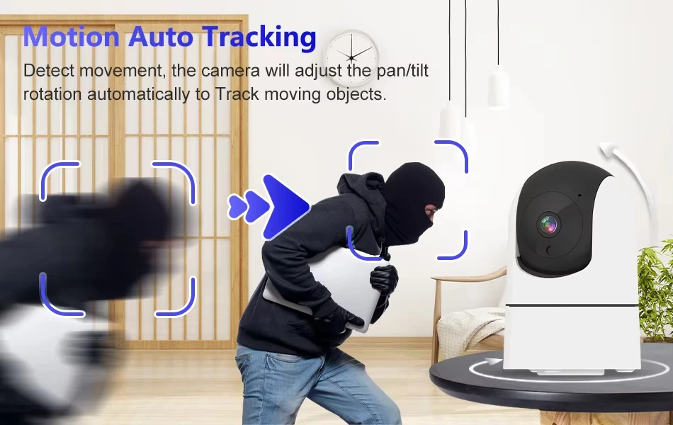 ANSVICAM Tuya 6MP HD 5G WiFi Indoor Security Camera 6x Zoom Baby Monitor Night Vision Auto Motion Detection 2-Way Audio Cameras