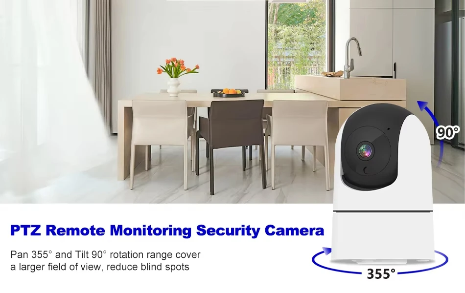 ANSVICAM Tuya 6MP HD 5G WiFi Indoor Security Camera 6x Zoom Baby Monitor Night Vision Auto Motion Detection 2-Way Audio Cameras